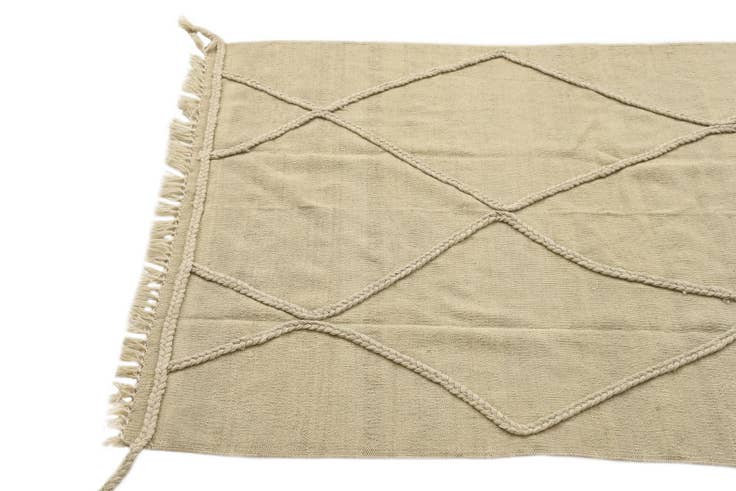 Detail image of 3' 5 x 4' 7 Hand Knotted Moroccan Wool Rug