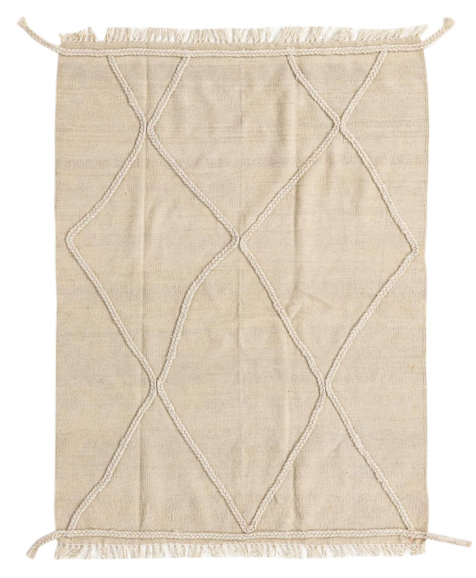 3' 5 x 4' 7 Hand Knotted Moroccan Wool Rug