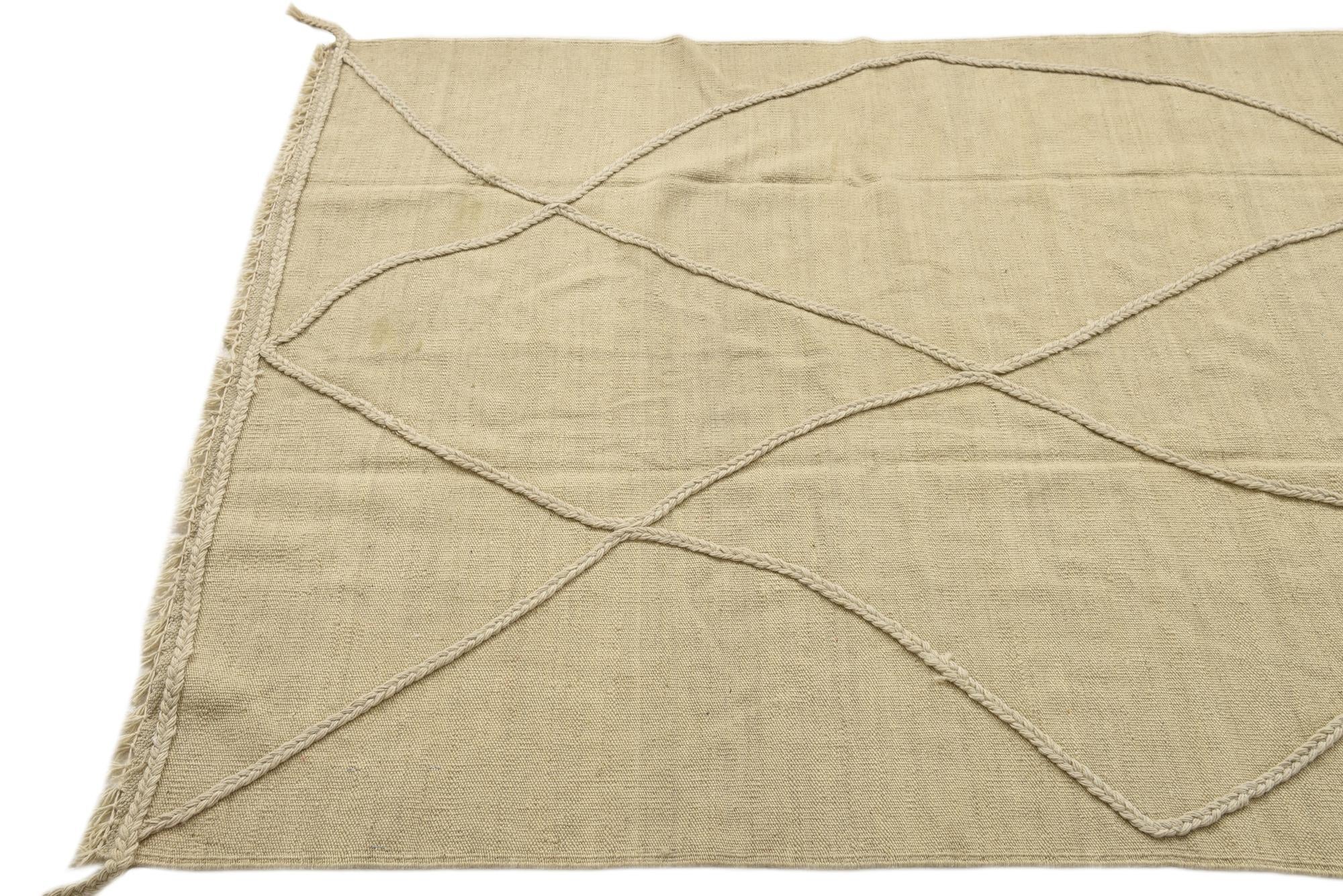 4' x 6' 2 Hand Knotted Moroccan Wool Rug