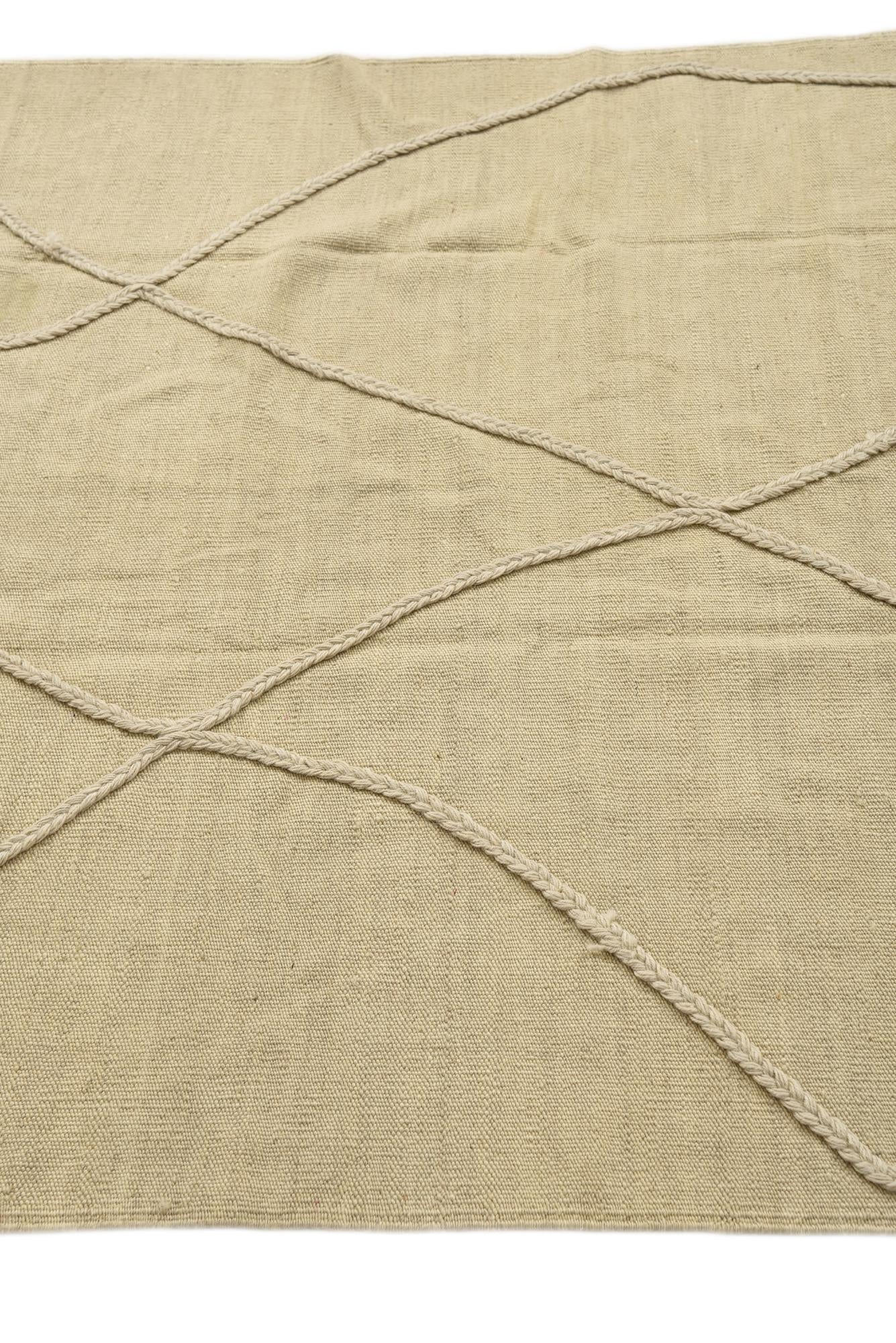 4' x 6' 2 Hand Knotted Moroccan Wool Rug