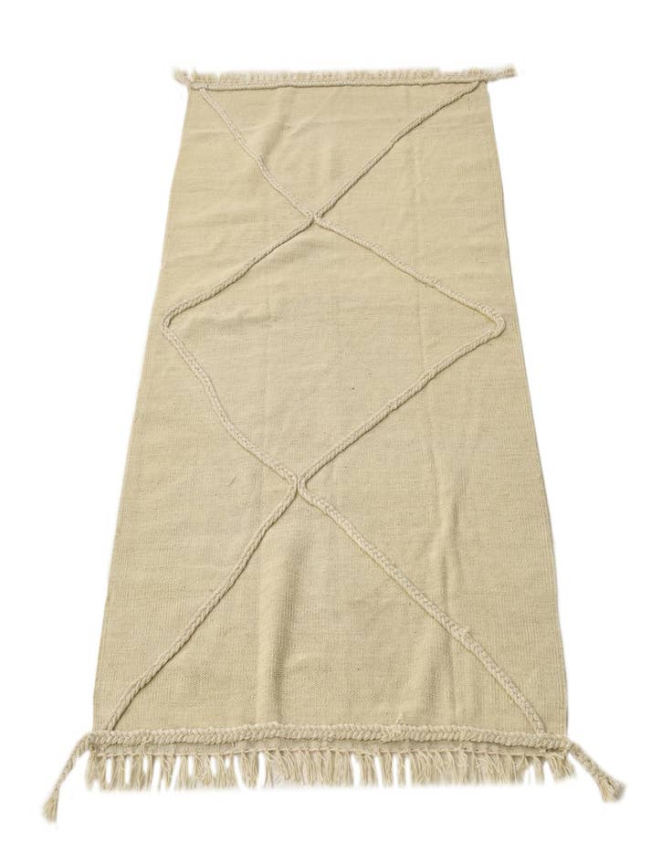 Detail image of 3' 4 x 5'  Hand Knotted Moroccan Wool Rug