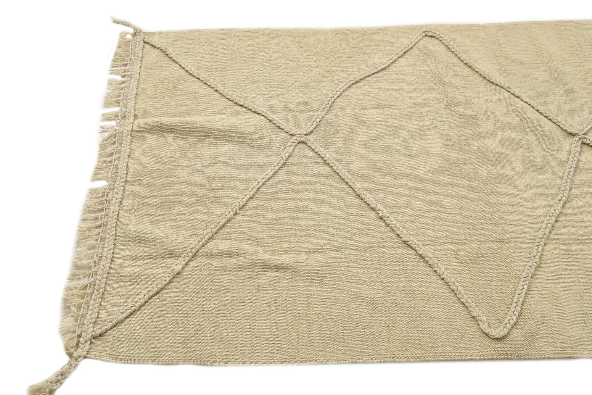3' 4 x 5' Hand Knotted Moroccan Wool Rug