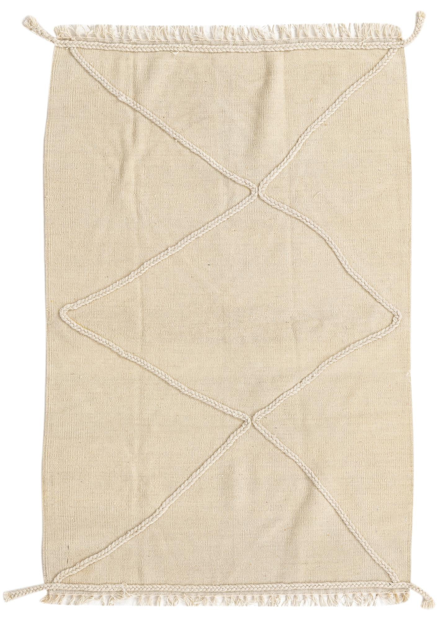 3' 4 x 5' Hand Knotted Moroccan Wool Rug