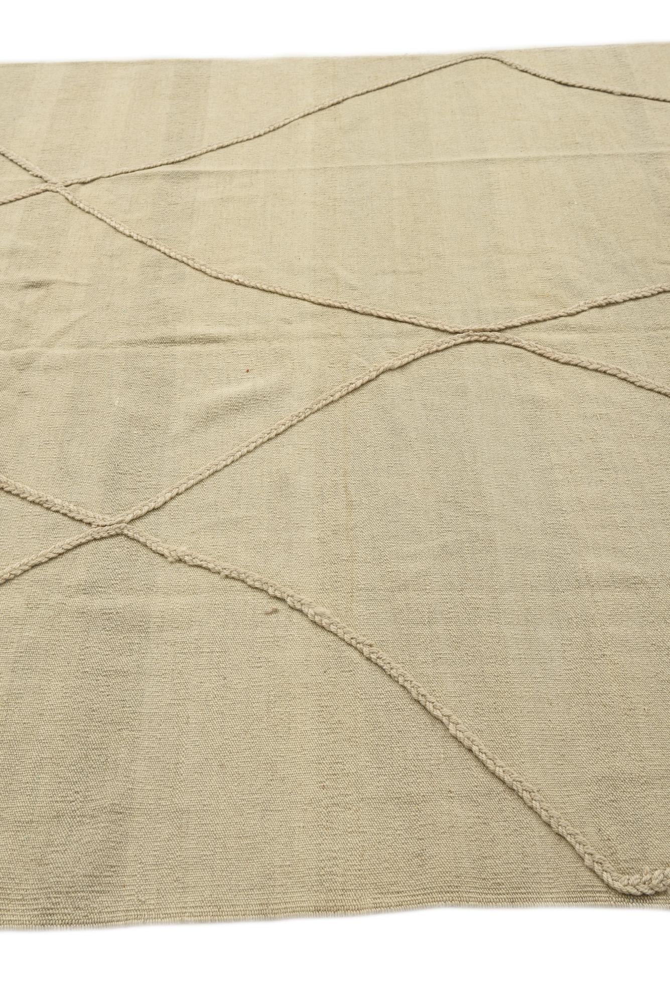 5' 7 x 8' 2 Hand Knotted Moroccan Wool Rug