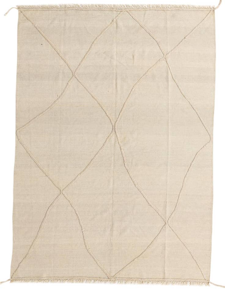 Detail image of 5' 7 x 8' 2 Hand Knotted Moroccan Wool Rug