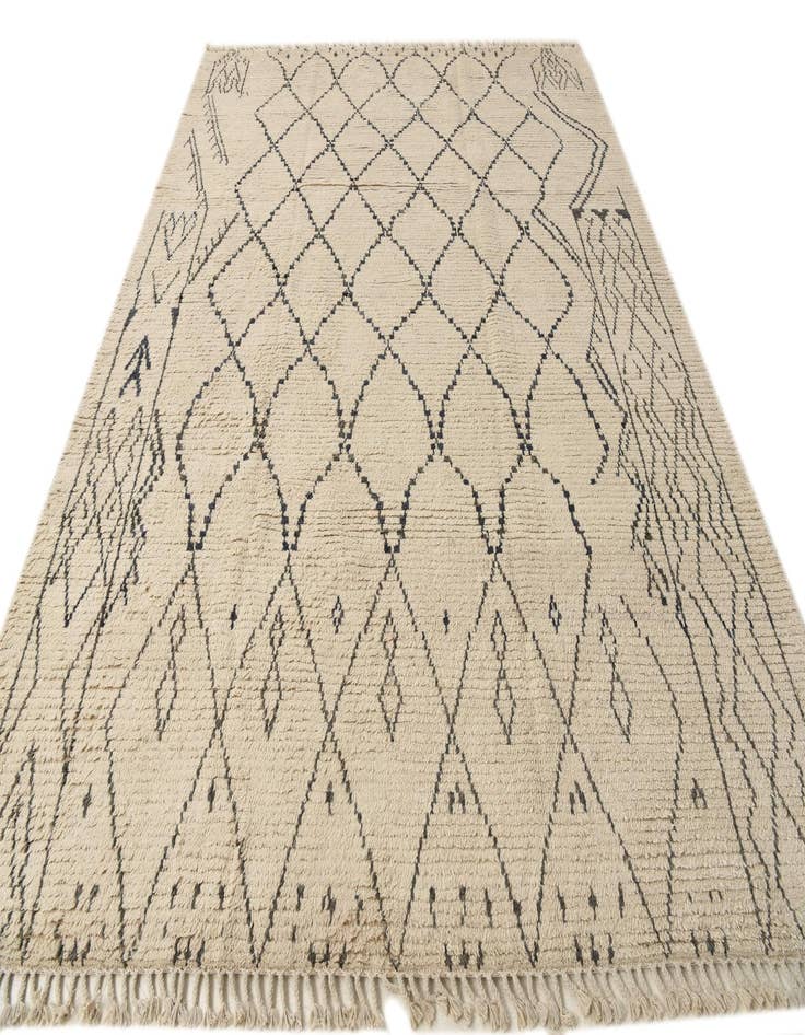 Detail image of 8' 2 x 10' 5  Hand Knotted Moroccan Wool Rug