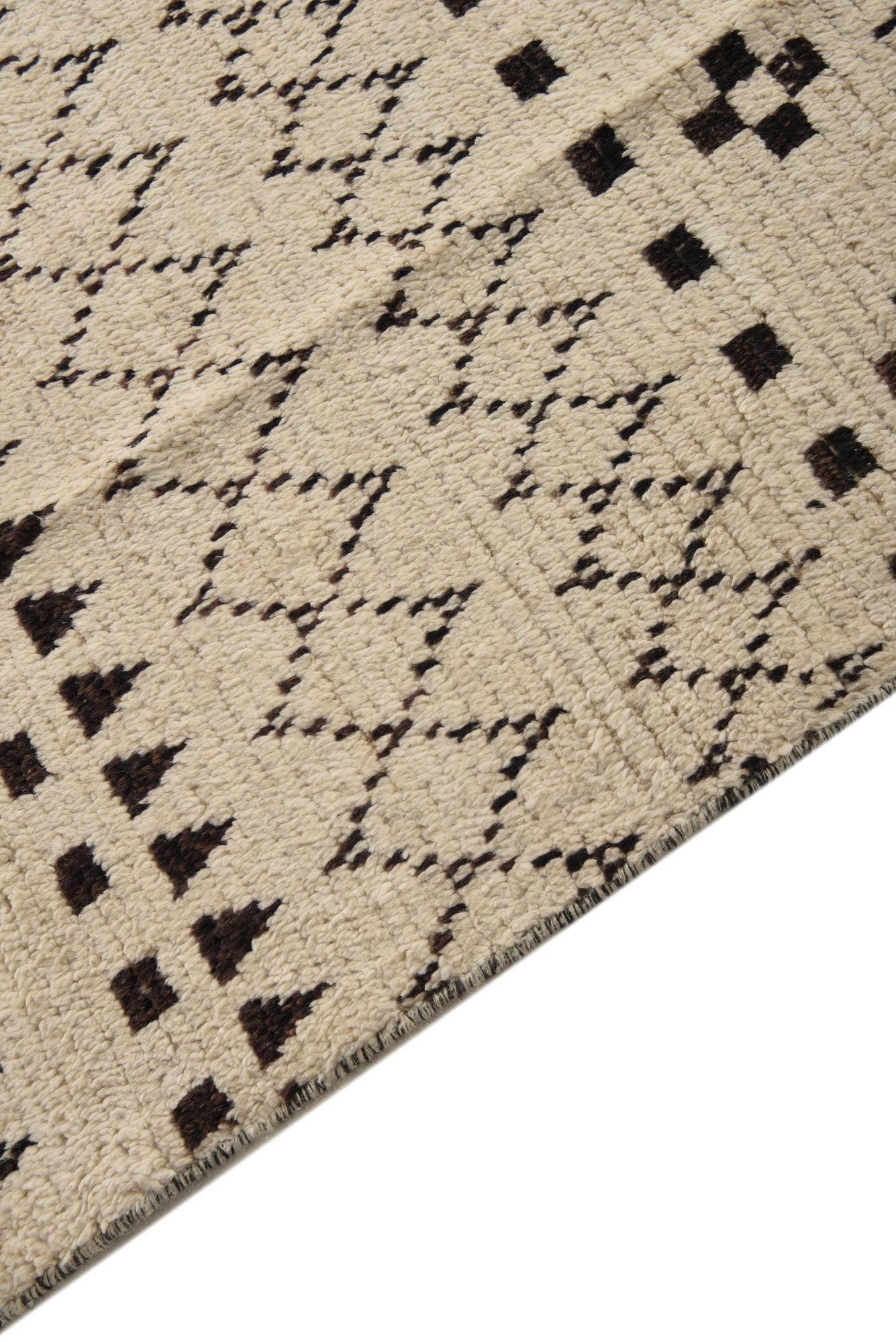 8' 2 x 10' 2 Hand Knotted Moroccan Wool Rug