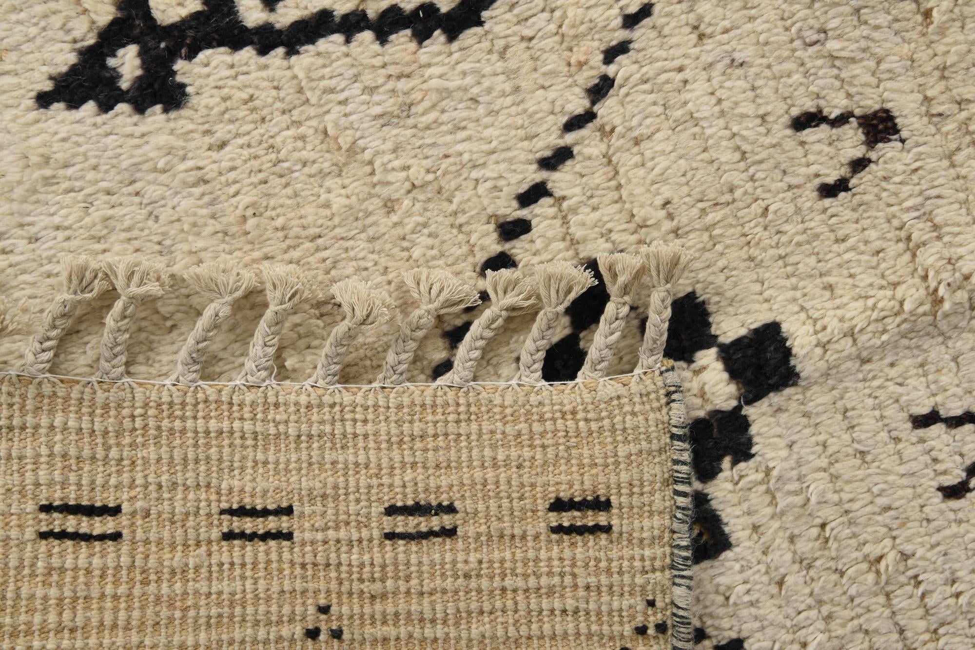 8' 2 x 10' 2 Hand Knotted Moroccan Wool Rug