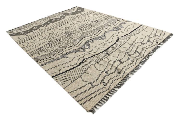 Detail image of 8' 1 x 10' 2 Hand Knotted Moroccan Wool Rug