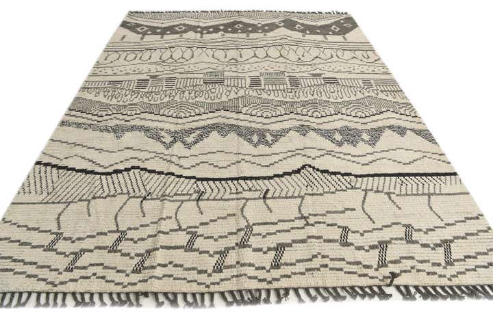 8' 1 x 10' 2 Hand Knotted Moroccan Wool Rug