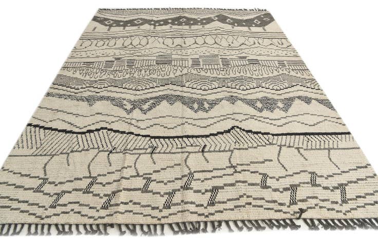 Detail image of 8' 1 x 10' 2 Hand Knotted Moroccan Wool Rug