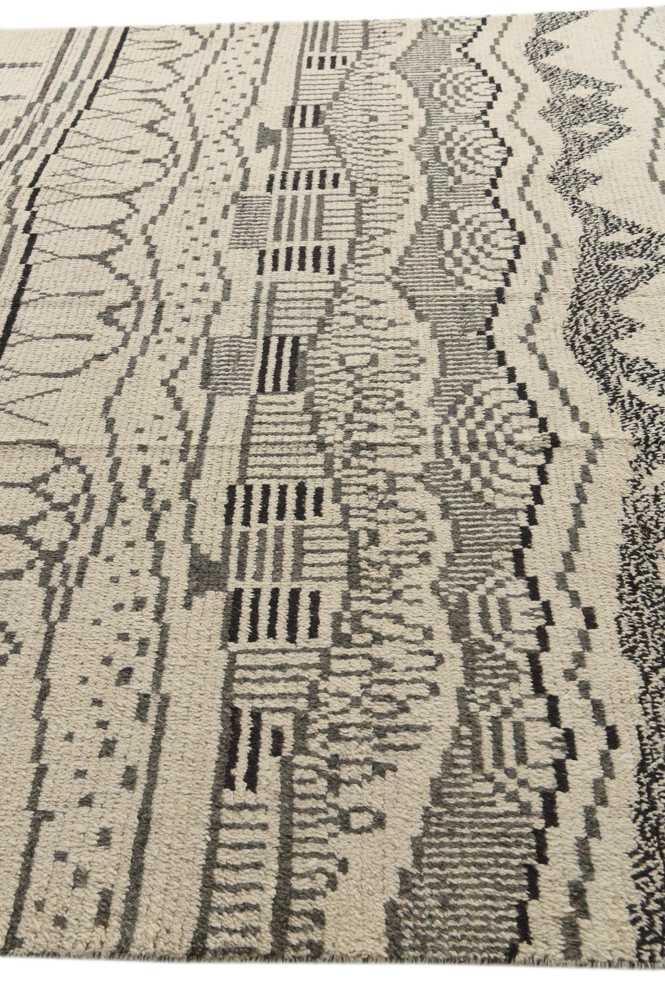 8' 1 x 10' 2 Hand Knotted Moroccan Wool Rug