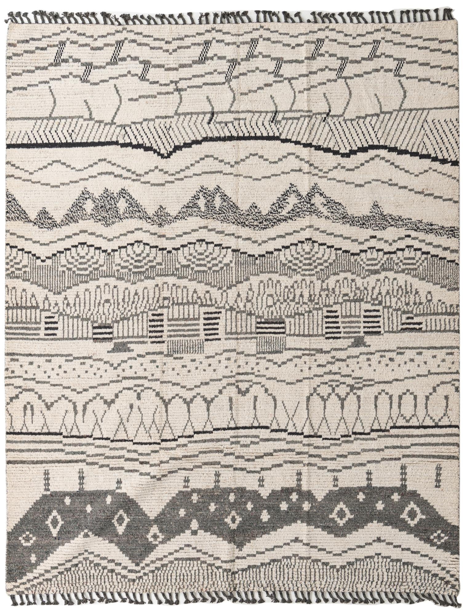 8' 1 x 10' 2 Hand Knotted Moroccan Wool Rug