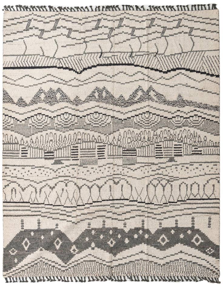 Detail image of 8' 1 x 10' 2 Hand Knotted Moroccan Wool Rug