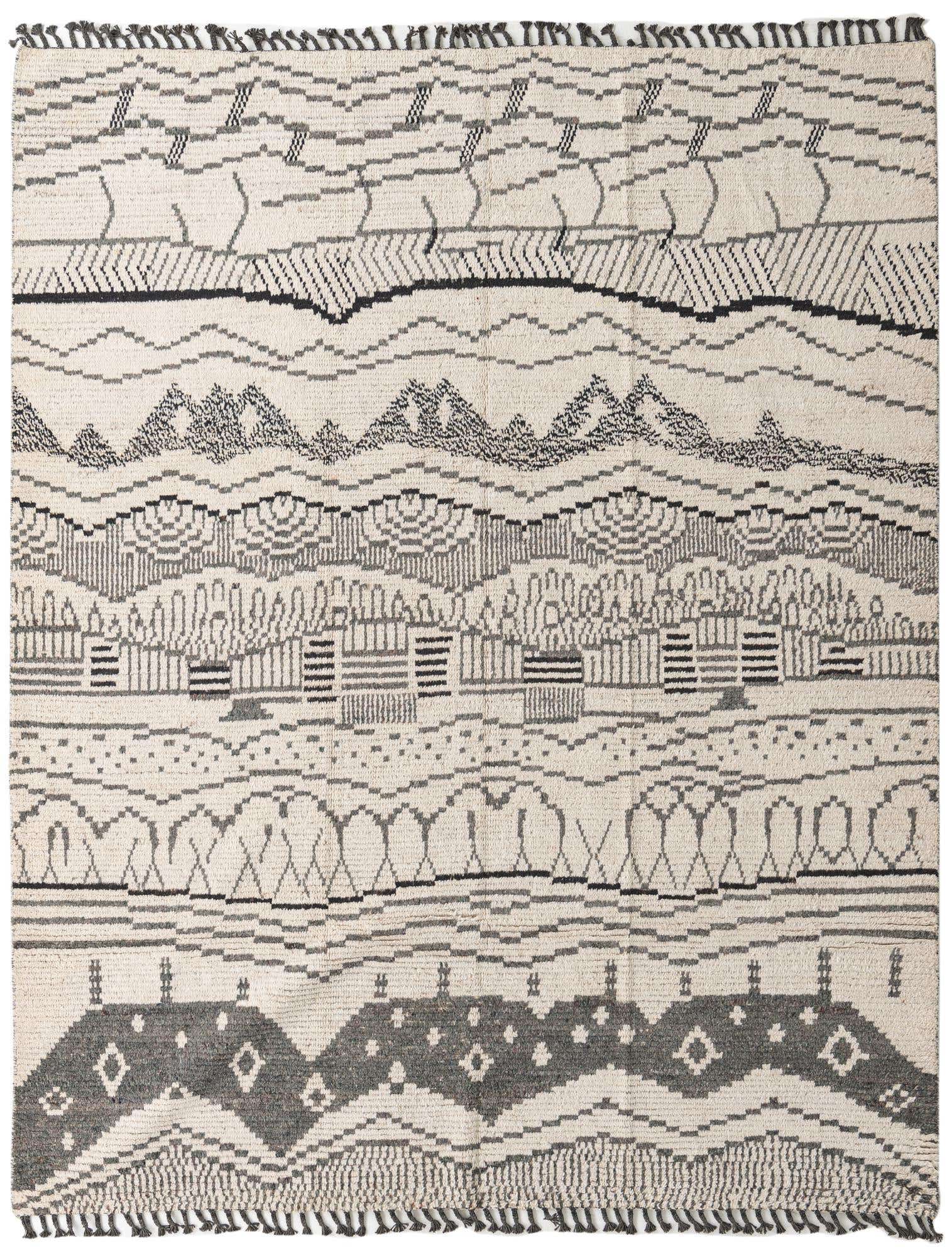 8' 1 x 10' 2 Hand Knotted Moroccan Wool Rug