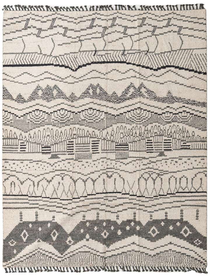 8' 1 x 10' 2 Hand Knotted Moroccan Wool Rug