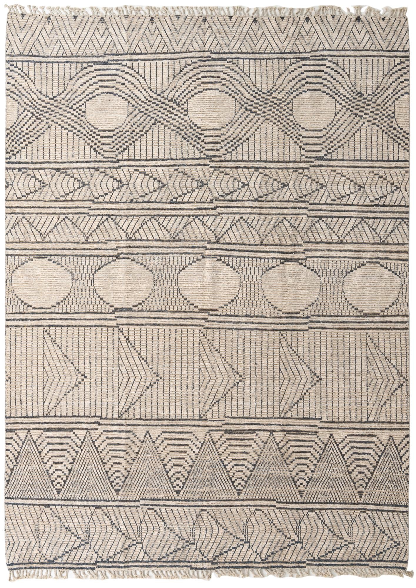 9' x 12' 3 Hand Knotted Moroccan Wool Rug