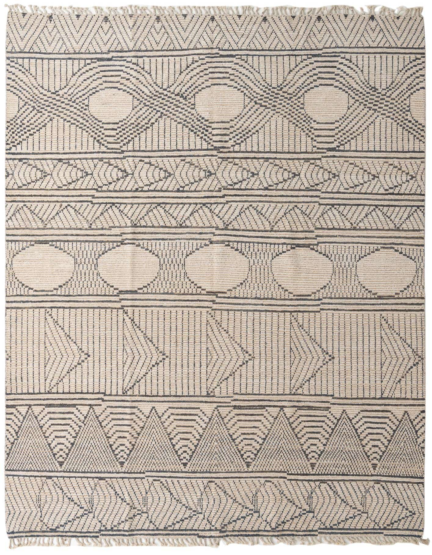 9' x 12' 3 Hand Knotted Moroccan Wool Rug