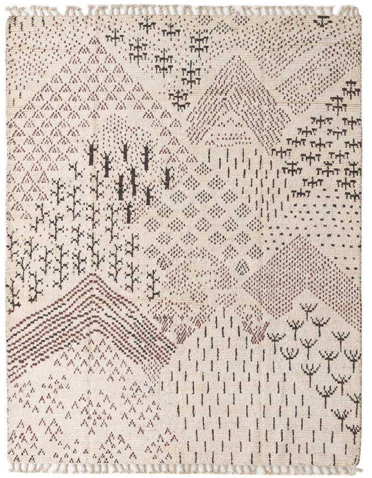 Detail image of 5' 10 x 9' 3 Hand Knotted Moroccan Wool Rug