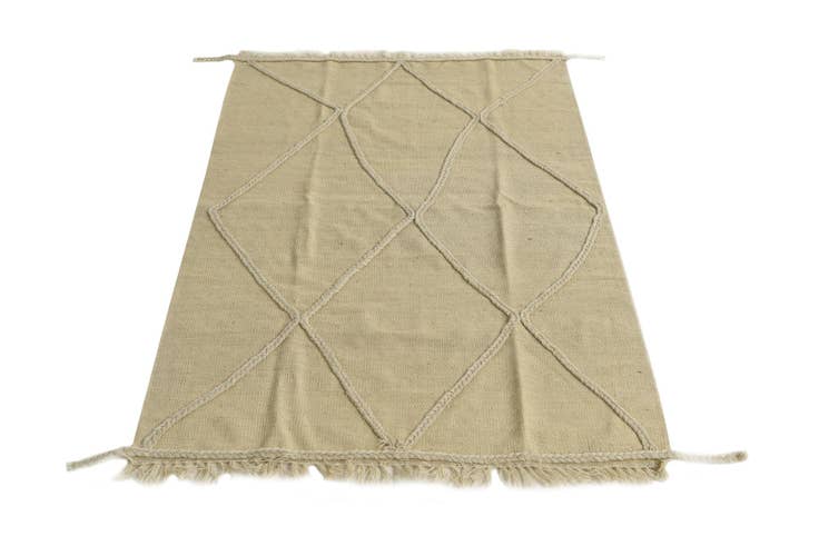 Detail image of 3' 3 x 5' Hand Knotted Moroccan Wool Rug