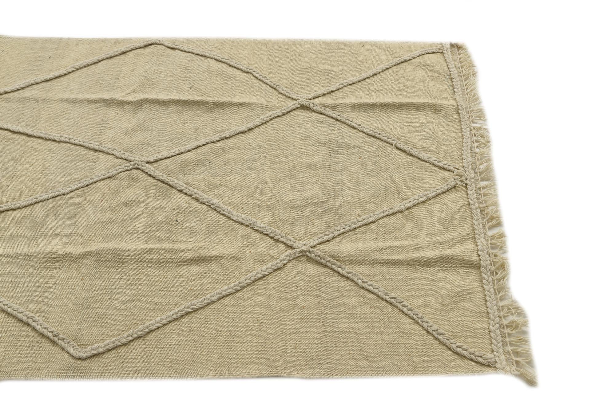 3' 3 x 5' Hand Knotted Moroccan Wool Rug