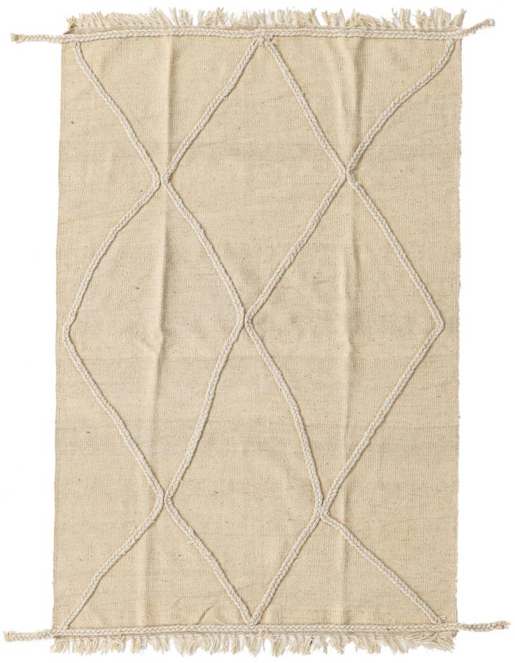 Detail image of 3' 3 x 5' Hand Knotted Moroccan Wool Rug