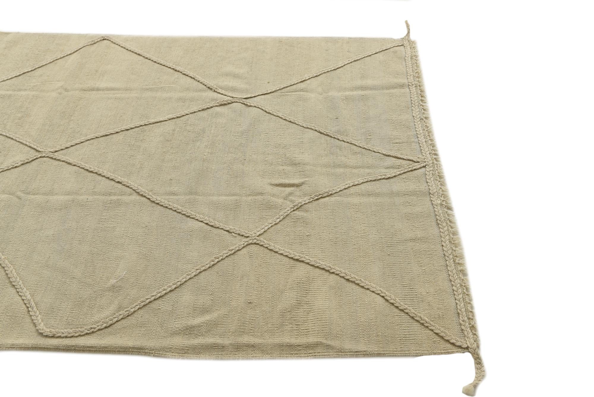 4' 2 x 6' 1 Hand Knotted Moroccan Wool Rug