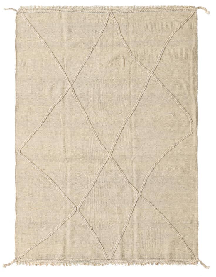 Detail image of 4' 2 x 6' 1 Hand Knotted Moroccan Wool Rug