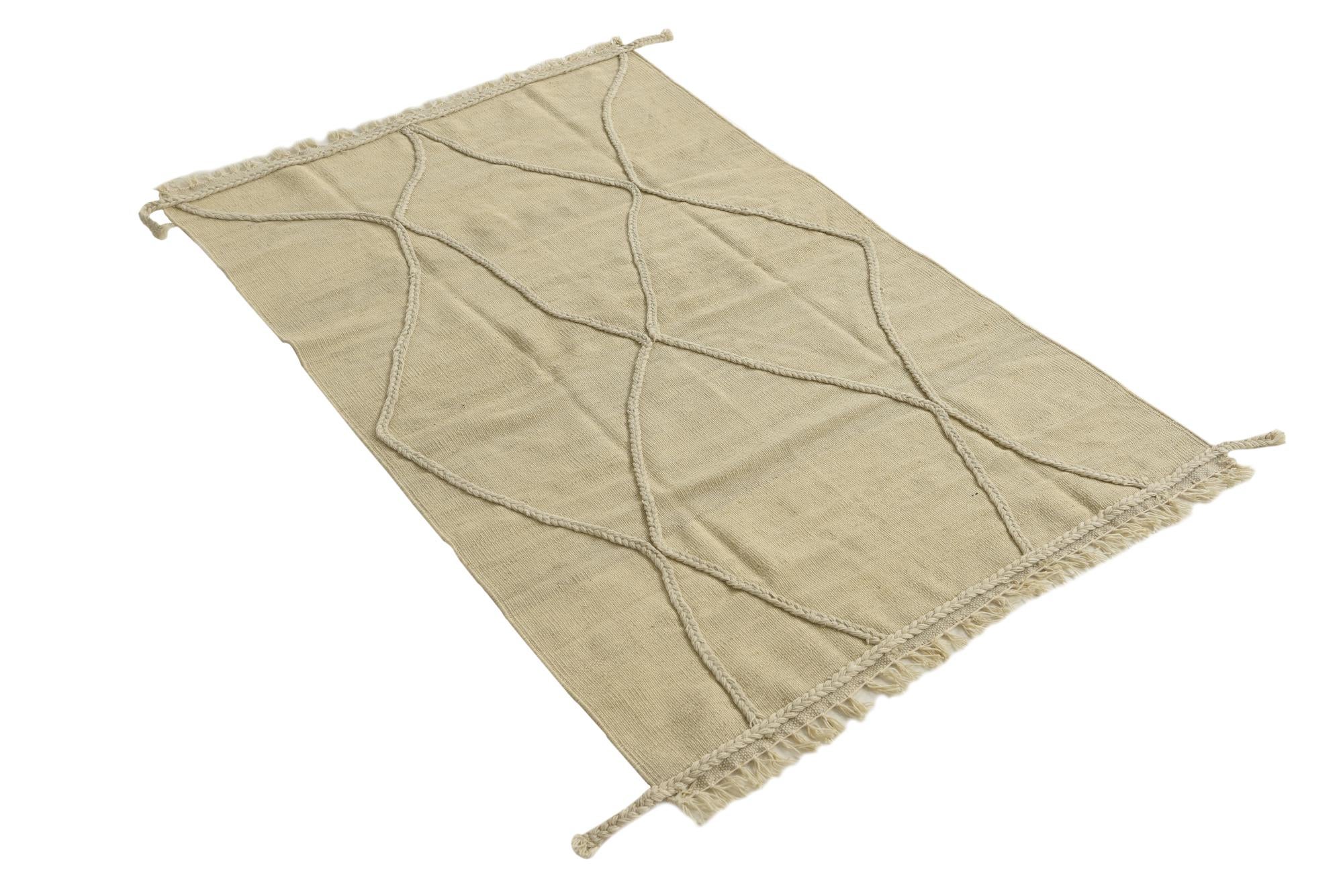 3' 3 x 5' 1 Hand Knotted Moroccan Wool Rug