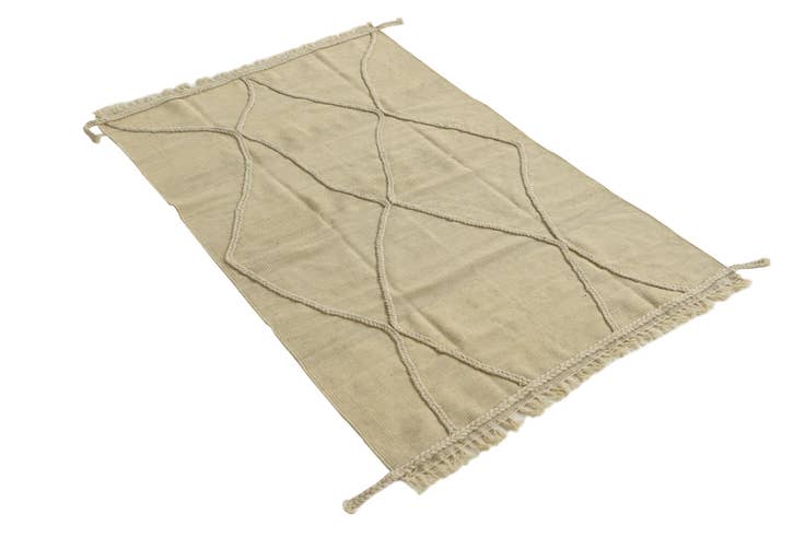 Detailansicht von 100cm x 155cm Handgeknüpft Marokkanisch Wolle Teppich