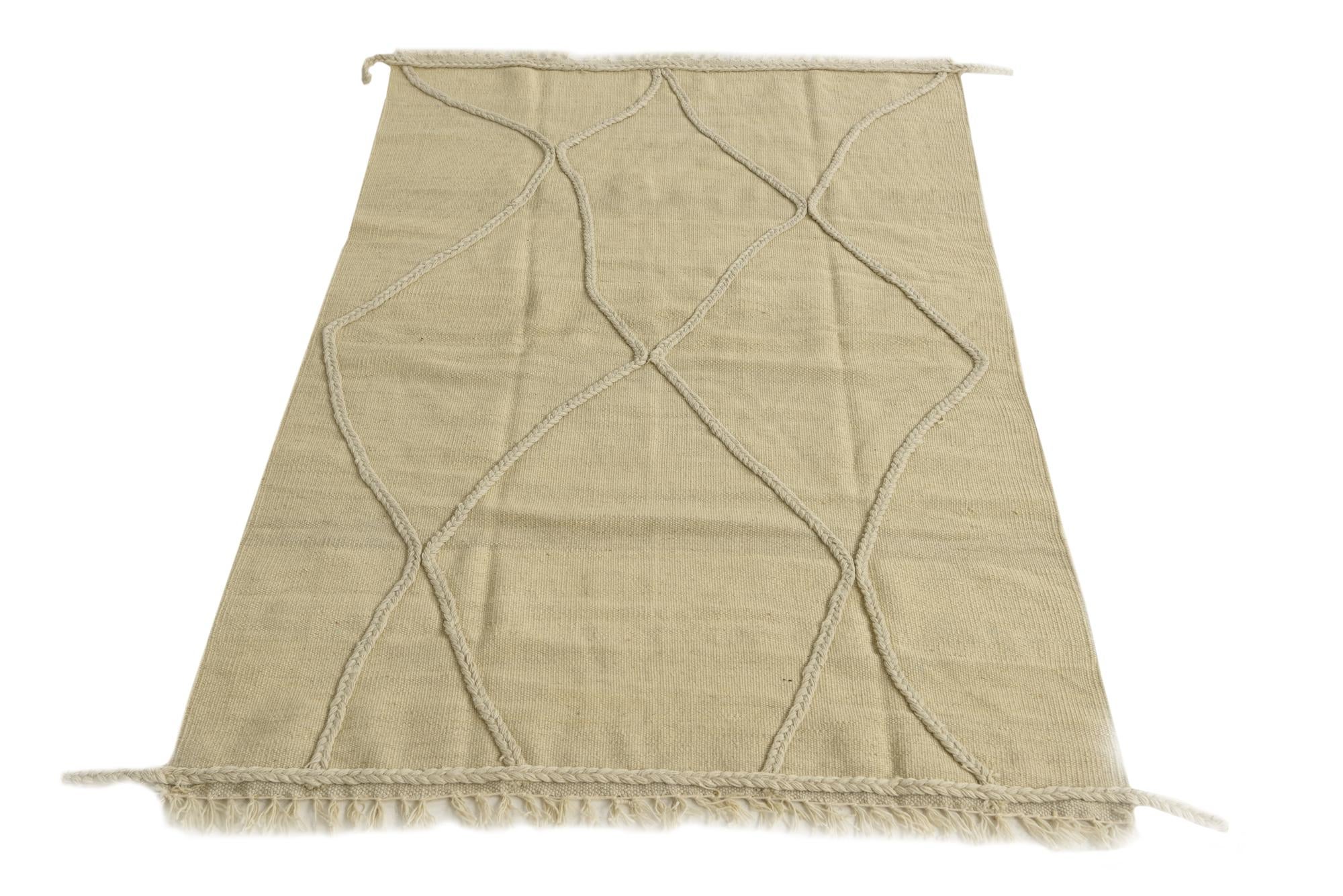 3' 3 x 5' 1 Hand Knotted Moroccan Wool Rug