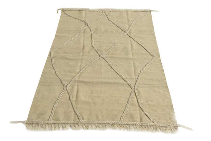 100cm x 155cm Handgeknüpft Marokkanisch Wolle Teppich