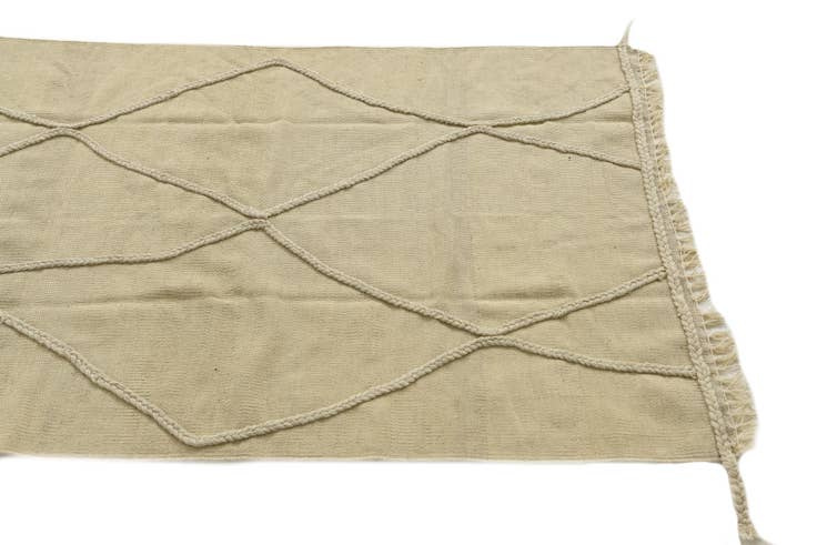 Detailansicht von 100cm x 155cm Handgeknüpft Marokkanisch Wolle Teppich