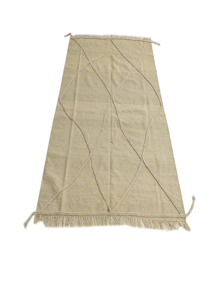 Detail image of 4' 1 x 6' Hand Knotted Moroccan Wool Rug