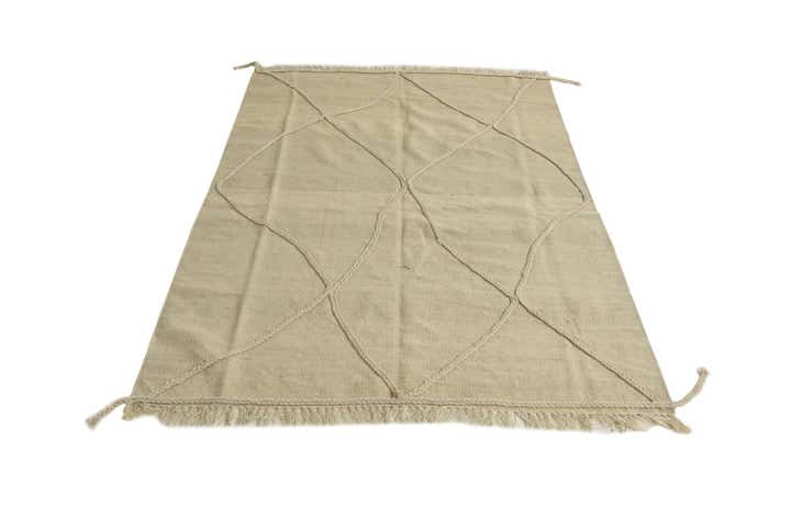 4' 1 x 6' Hand Knotted Moroccan Wool Rug