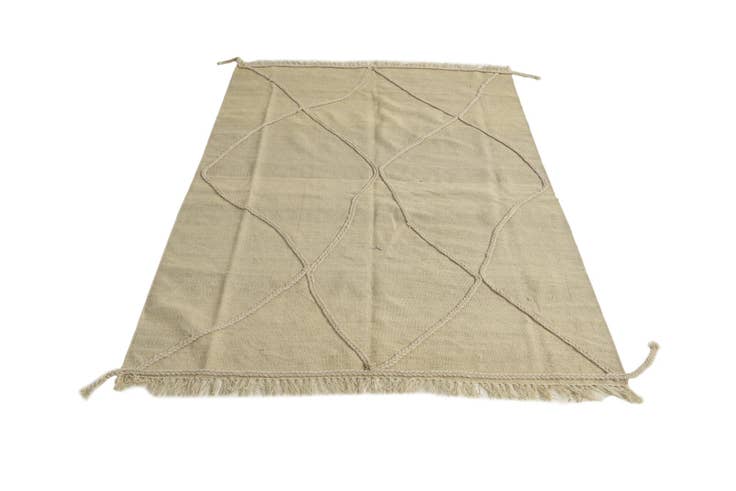 Detail image of 4' 1 x 6' Hand Knotted Moroccan Wool Rug