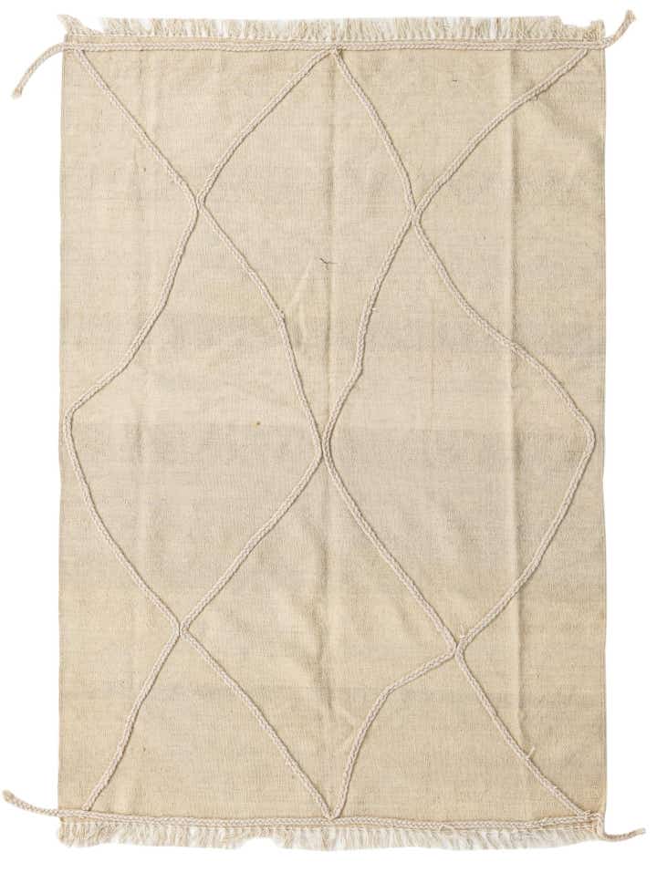 4' 1 x 6' Hand Knotted Moroccan Wool Rug