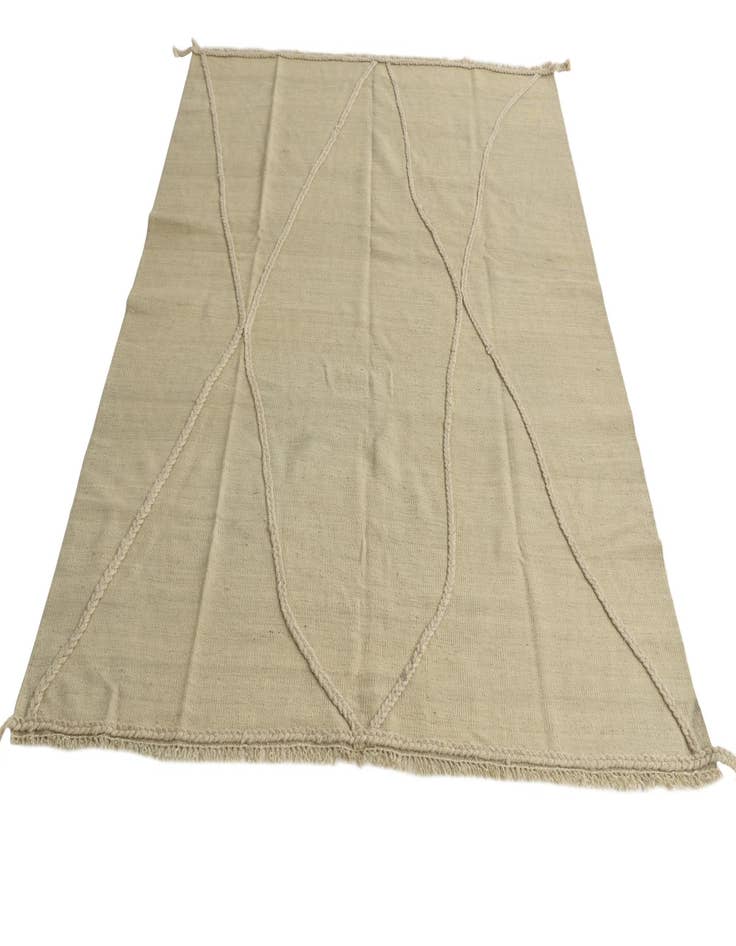 Detail image of 5' 2 x 6' 6  Hand Knotted Moroccan Wool Rug