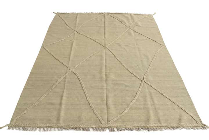 5' x 6' 4 Hand Knotted Moroccan Wool Rug