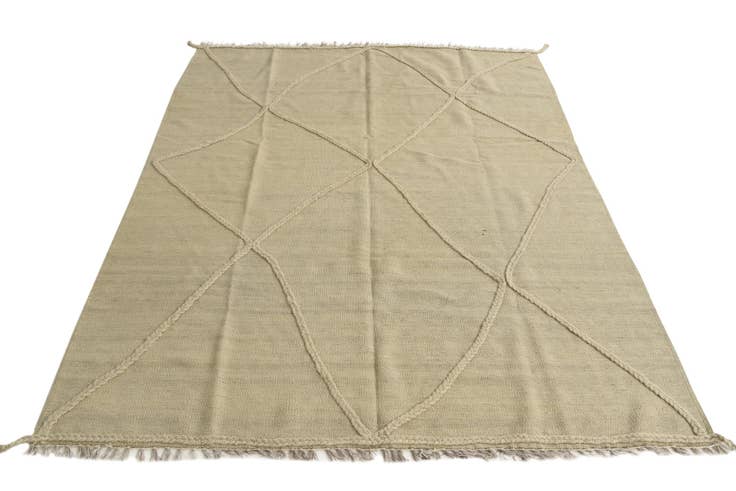 Detail image of 5' x 6' 4 Hand Knotted Moroccan Wool Rug