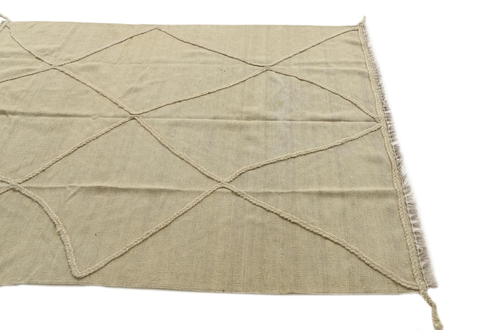 5' x 6' 4 Hand Knotted Moroccan Wool Rug