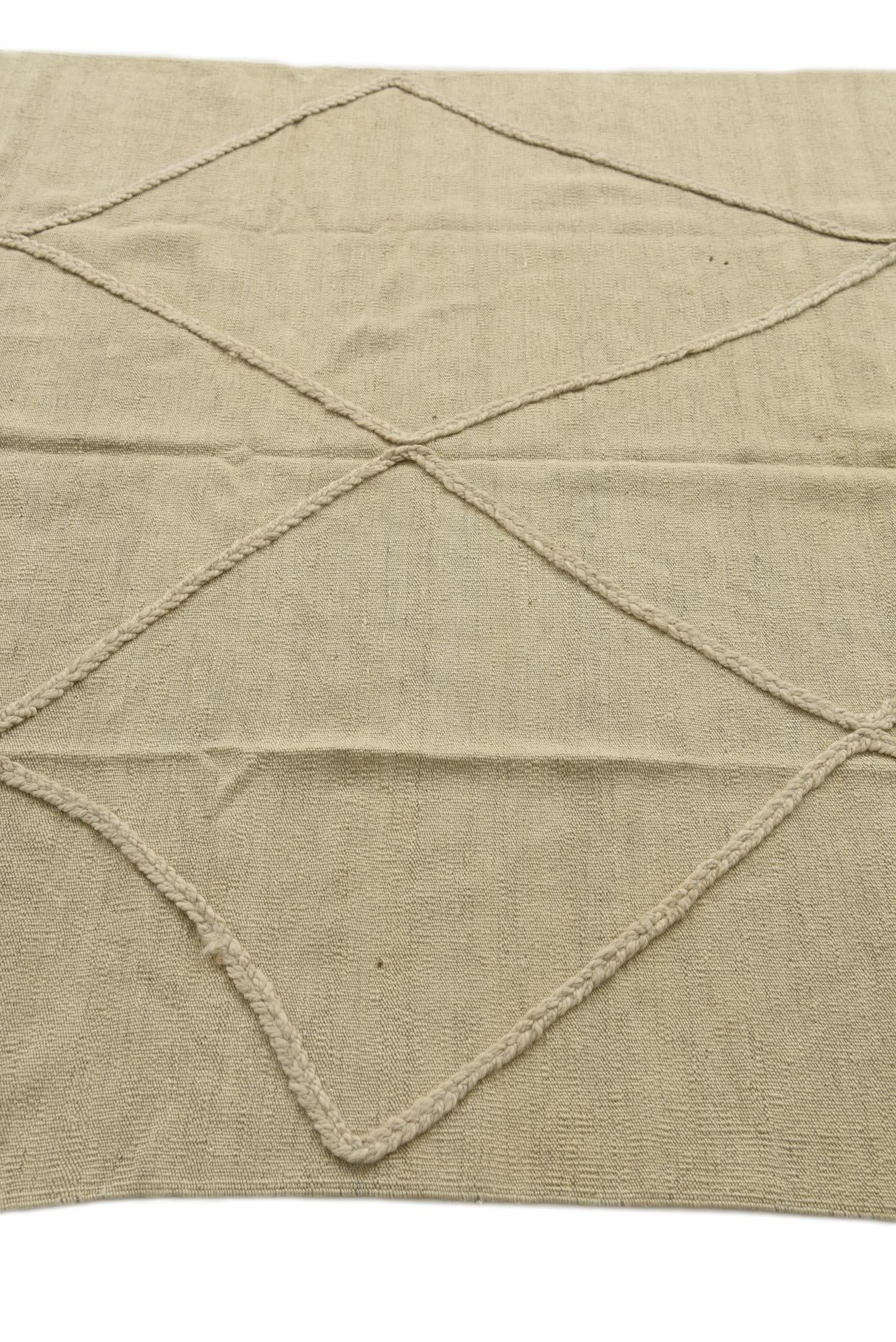 5' x 6' 4 Hand Knotted Moroccan Wool Rug
