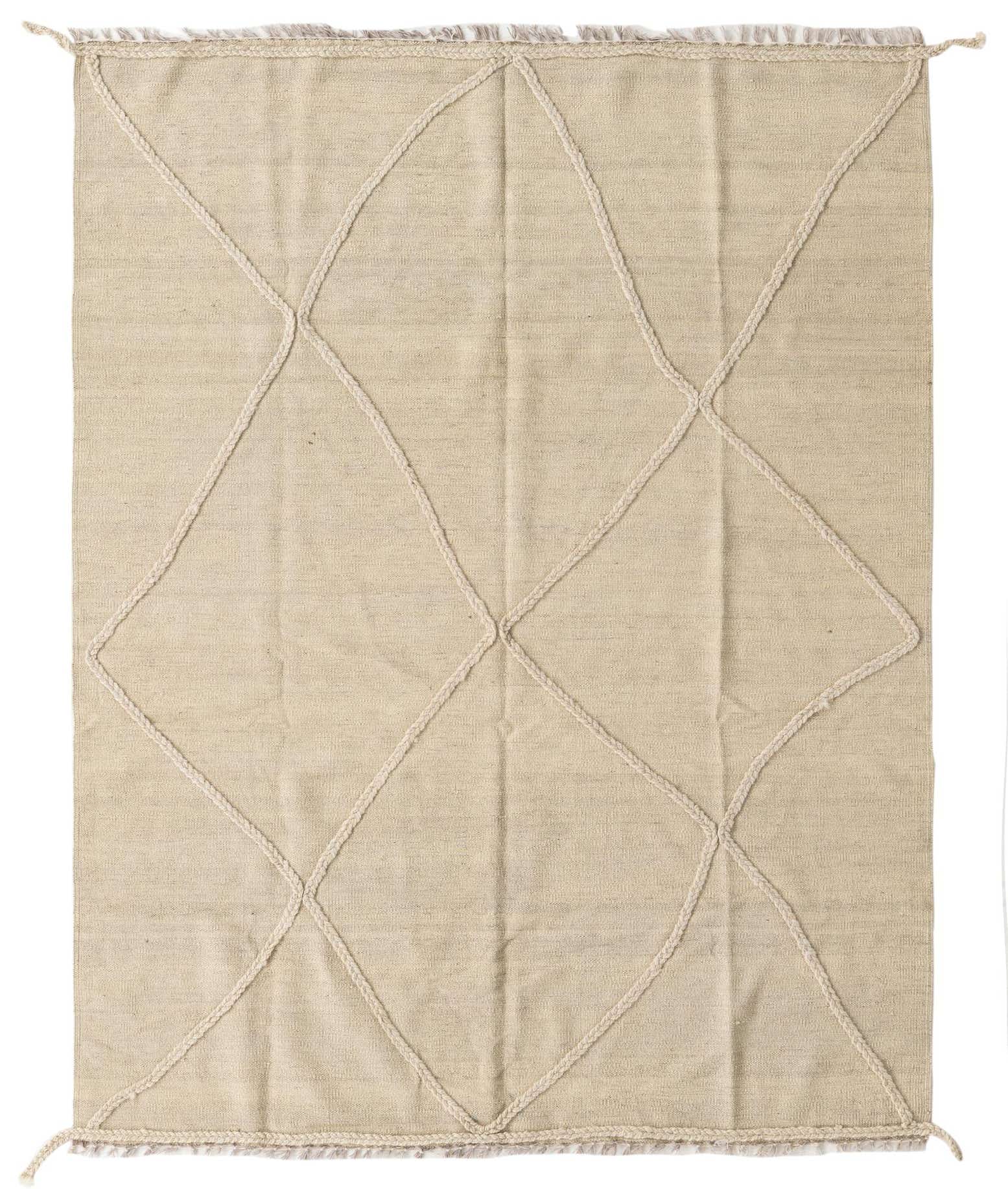 5' x 6' 4 Hand Knotted Moroccan Wool Rug