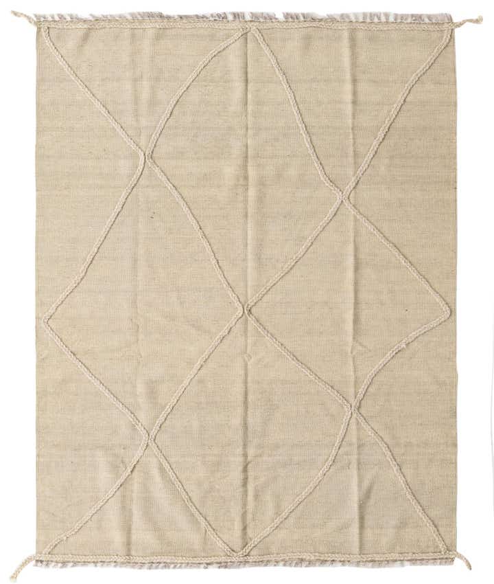 5' x 6' 4 Hand Knotted Moroccan Wool Rug
