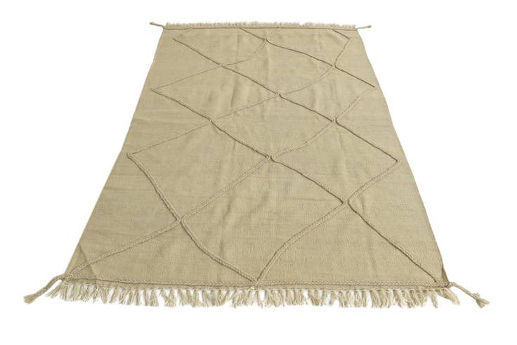 Detail image of 4' 1 x 6' 1 Hand Knotted Moroccan Wool Rug