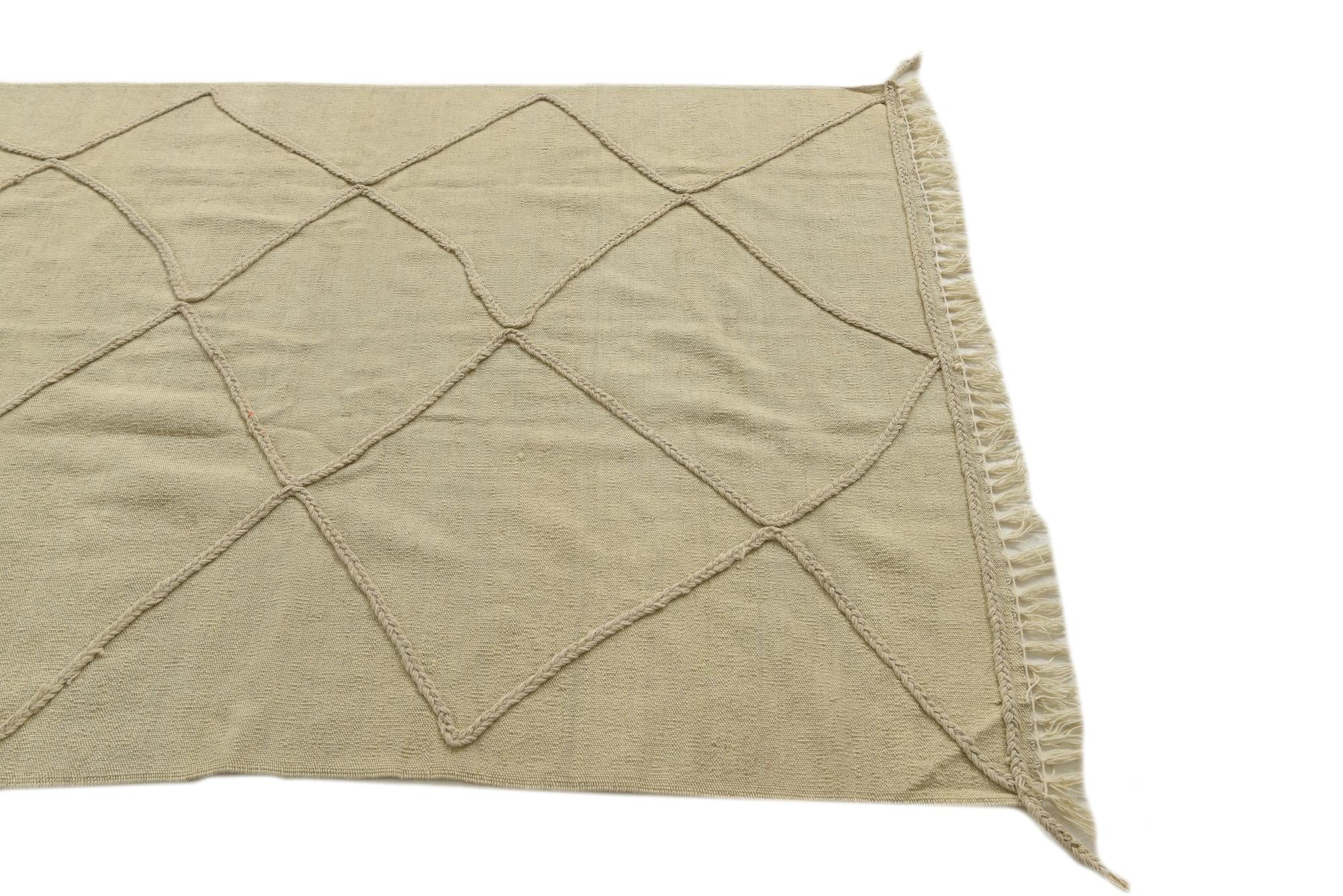 4' 1 x 6' 1 Hand Knotted Moroccan Wool Rug