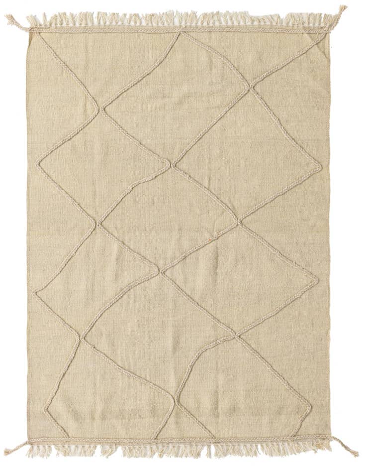 Detail image of 4' 1 x 6' 1 Hand Knotted Moroccan Wool Rug