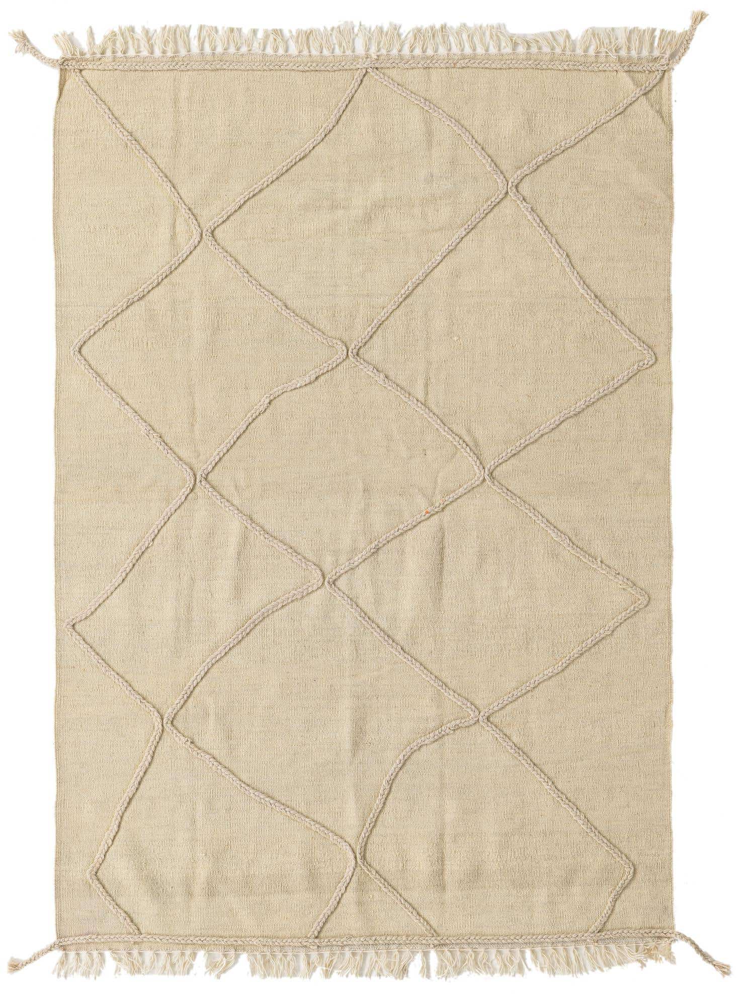 4' 1 x 6' 1 Hand Knotted Moroccan Wool Rug