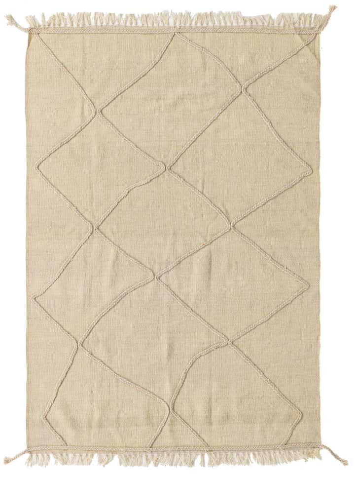 4' 1 x 6' 1 Hand Knotted Moroccan Wool Rug