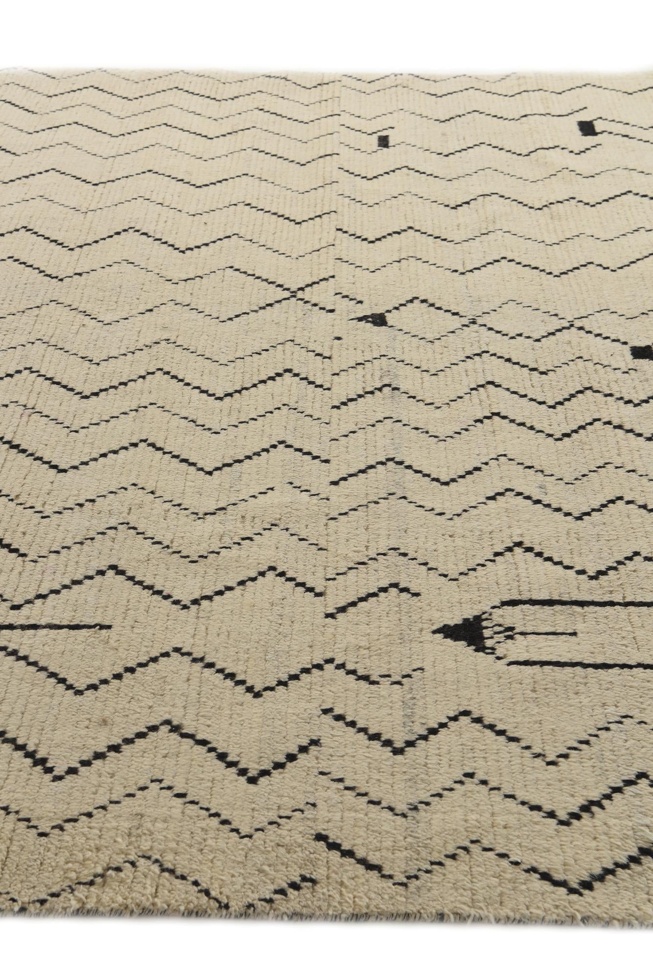 10' x 14' 6 Hand Knotted Moroccan Wool Rug